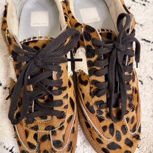 Dolce Vita Animal Print Sneakers with Black Laces